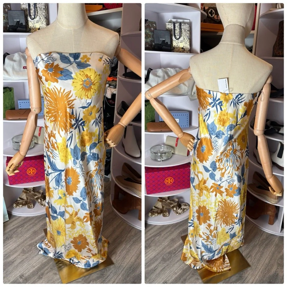 Reformation Joana silk dress in Livia - medium nwt - Picture 2 of 4
